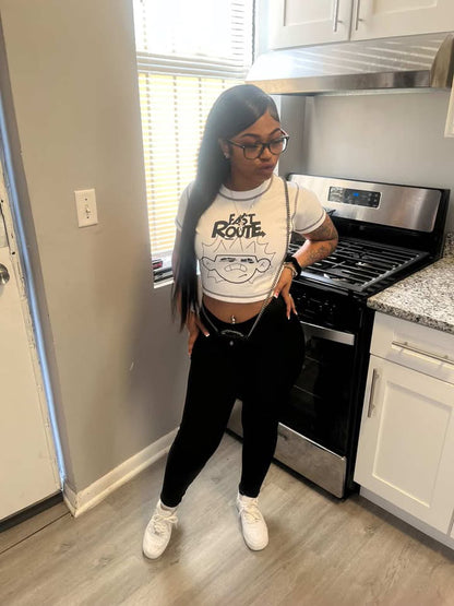 FACE LOGO TEE CROP TOP