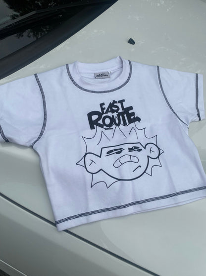 FACE LOGO TEE CROP TOP
